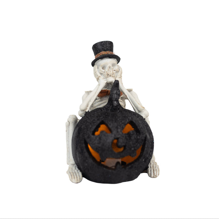 Skeleton & LED Jack-O-Lantern