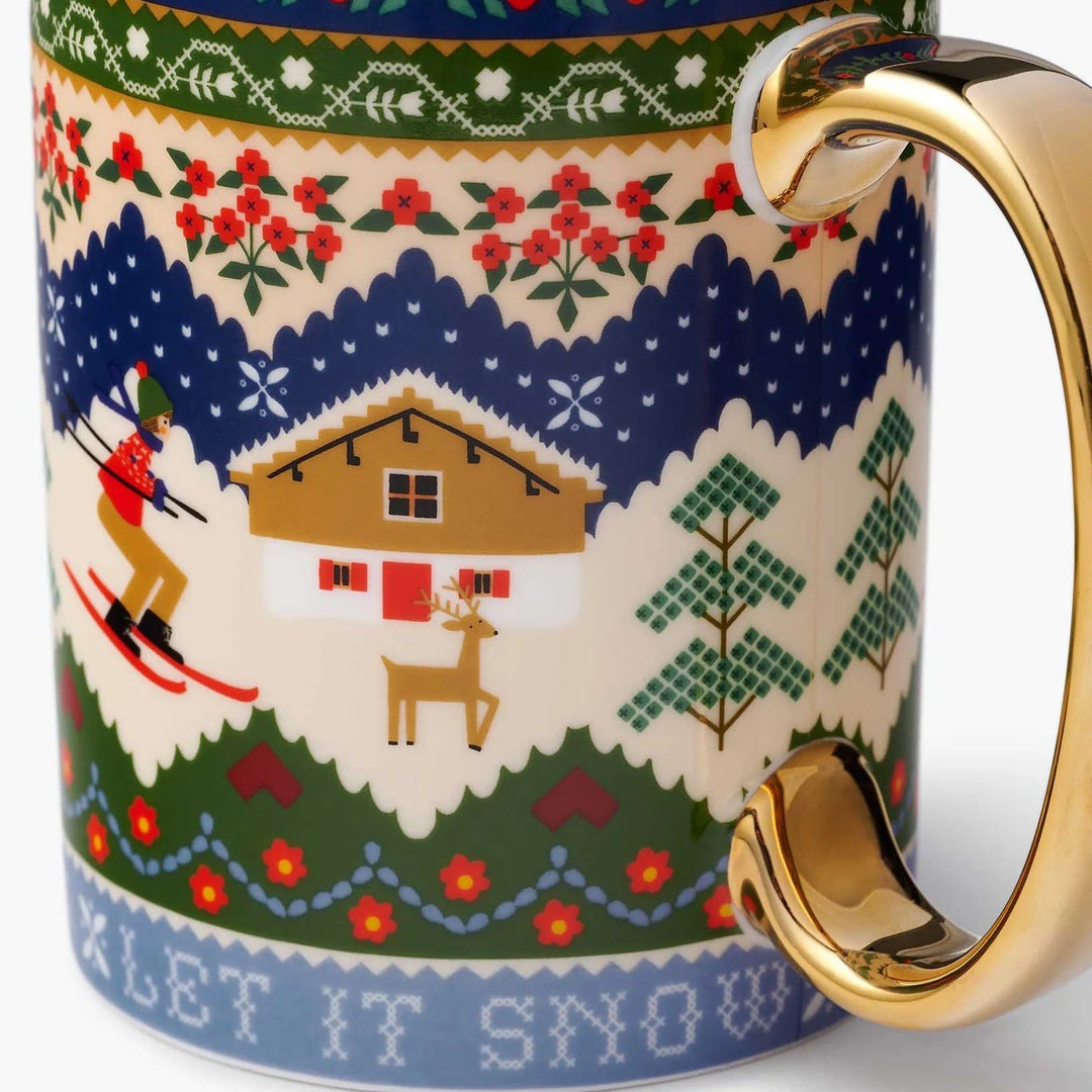 Ski Chalet Porcelain Mug