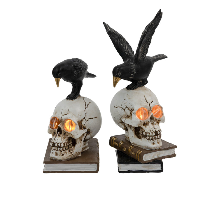 Skull &amp; Crow Book Stack