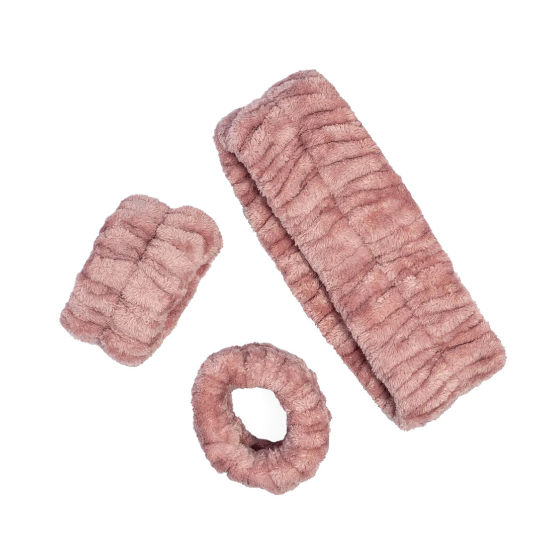 Spa Headband and Wristlets Set