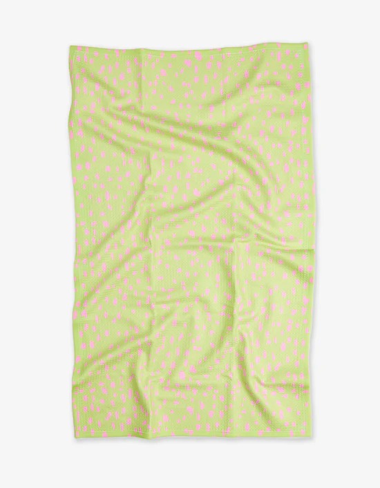 Green Speckle Kitchen Tea Towel