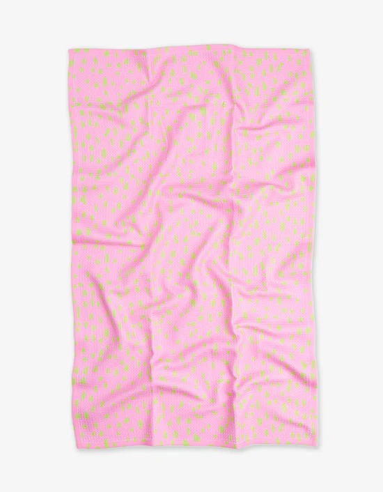 Pink Speckle Kitchen Tea Towel