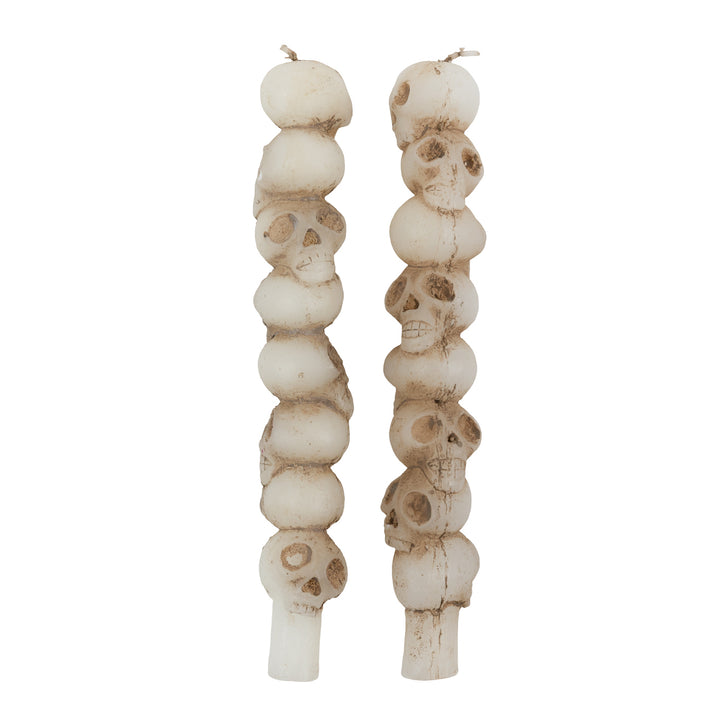 Stacked Skulls Taper Candle