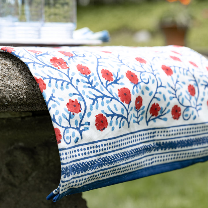 Stephanie Red & Blue Table Runner