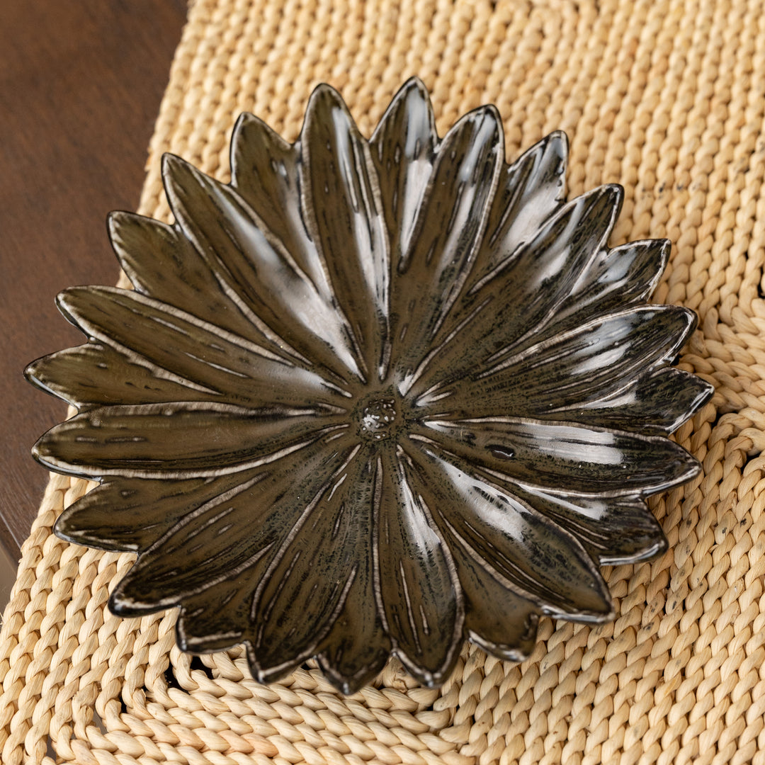 Stoneware Flower Dish
