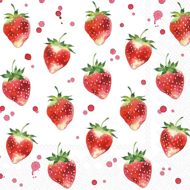 Strawberries Luncheon Napkin