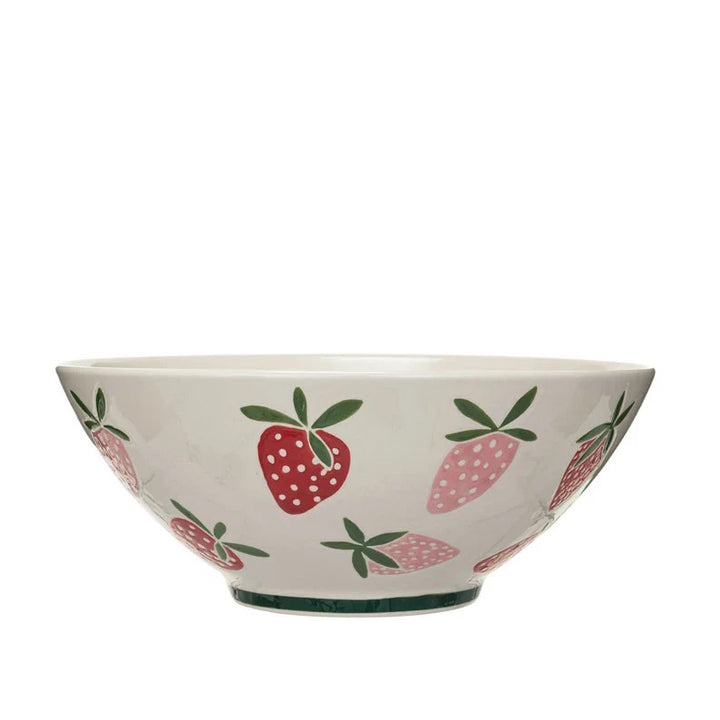 Strawberries Stoneware Bowl