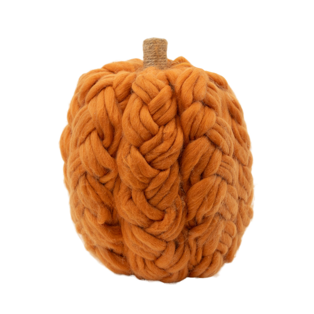 Tall Orange Knit Pumpkin
