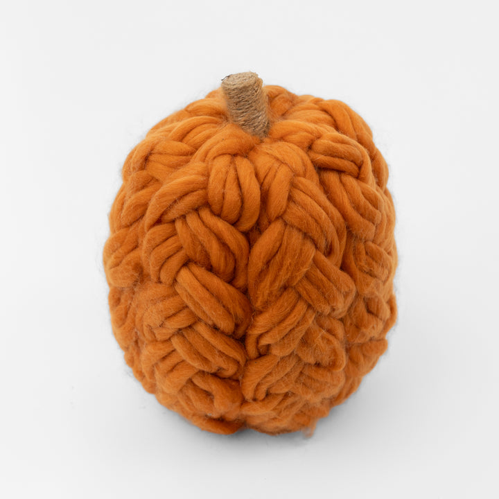 Tall Orange Knit Pumpkin