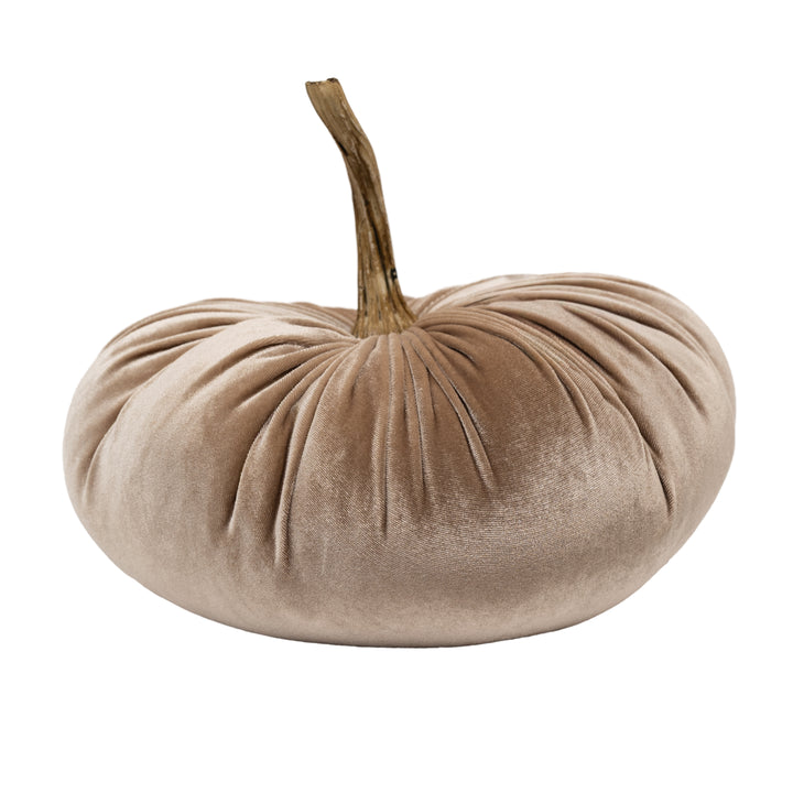 Tan 11" Velvet Pumpkin