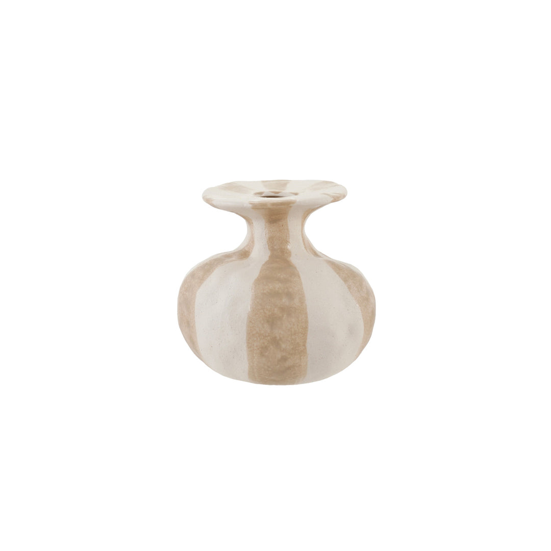 Tan Striped Budvase