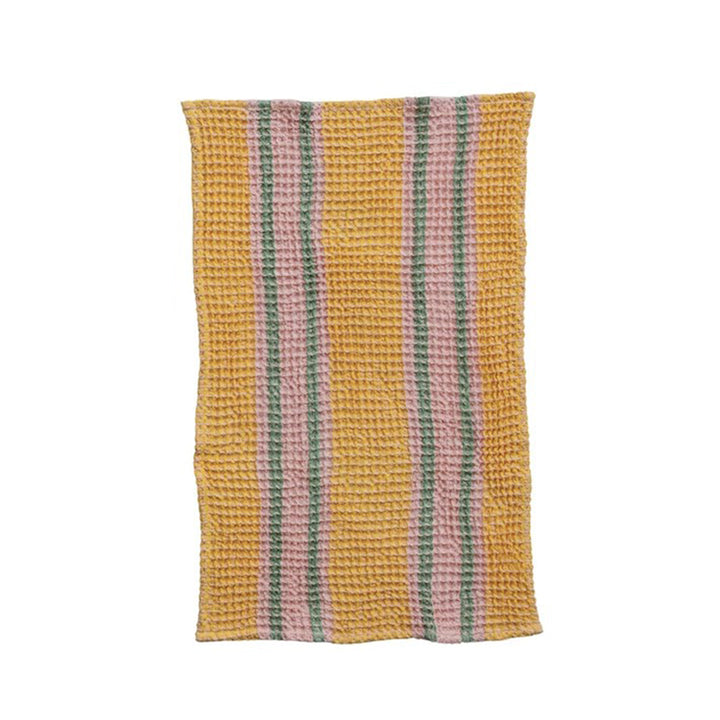Waffle Cotton Striped Tea Towel