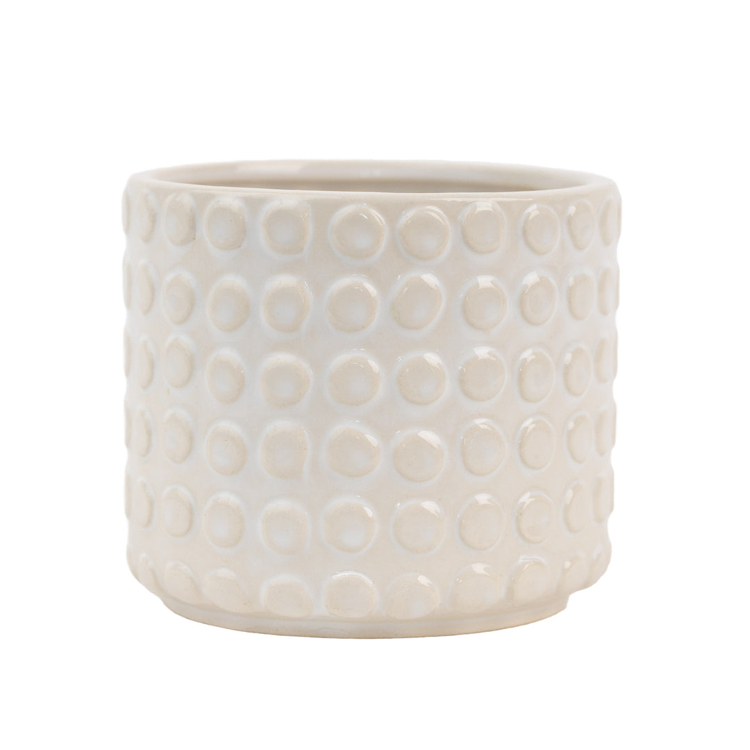 White Simple Stoneware Container
