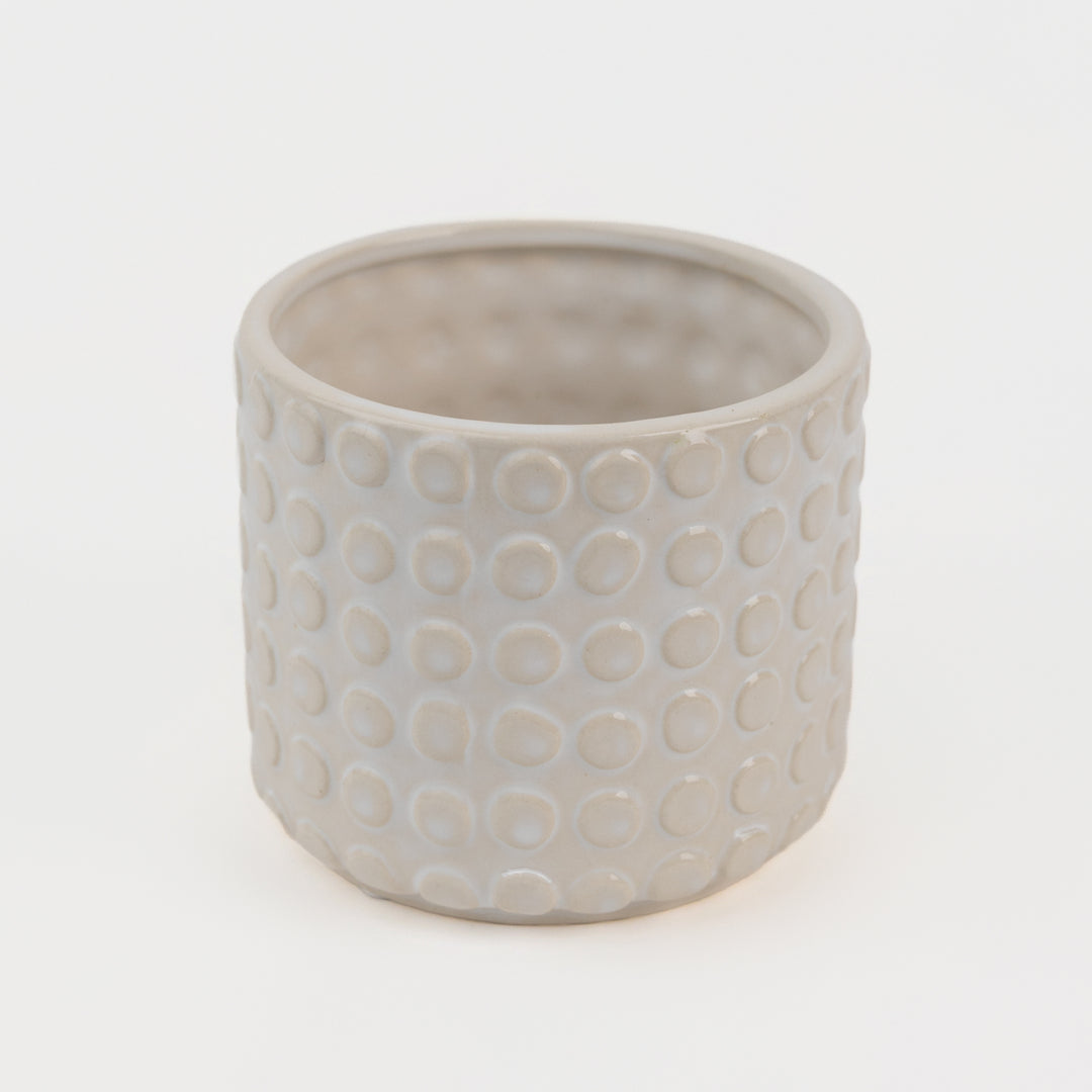 White Simple Stoneware Container