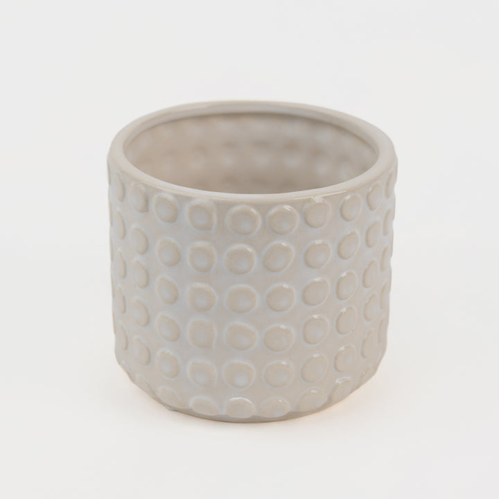 White Simple Stoneware Container