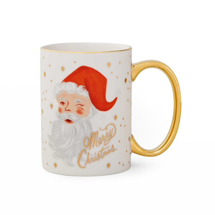 Winking Santa Porcelain Mug