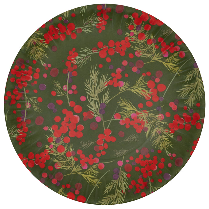 Winter Berry Melamine Plate