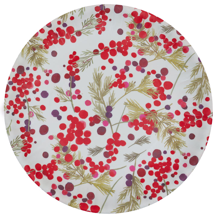 Winter Berry Melamine Plate