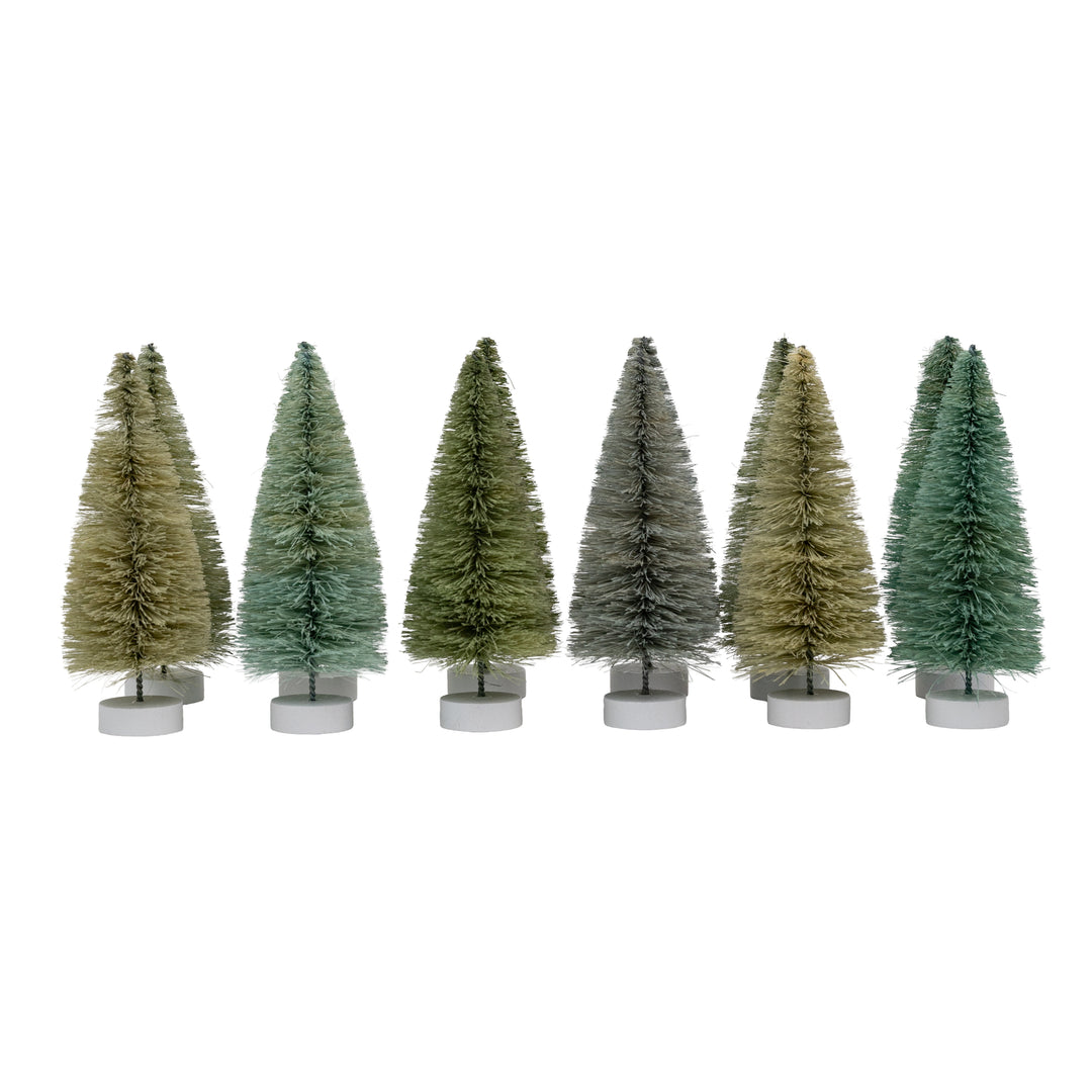 Winter Green Bottle Brush Tree Set
