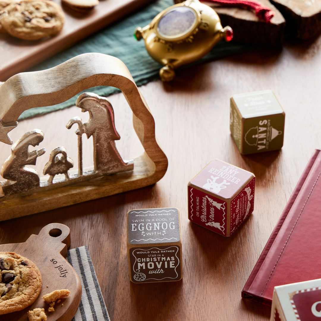 Wood Framed Metal Nativity