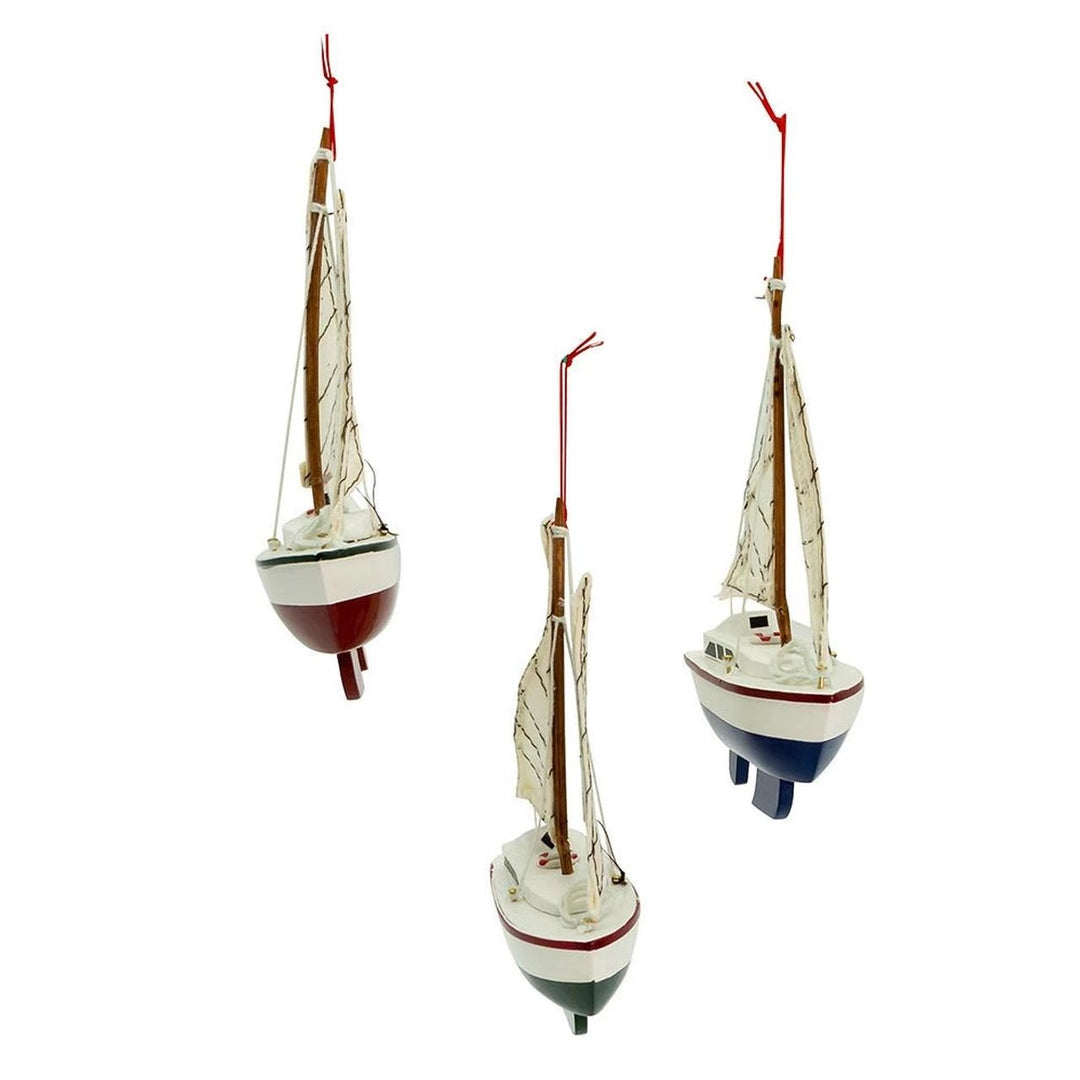 Wooden Sailing Yacht Ornament