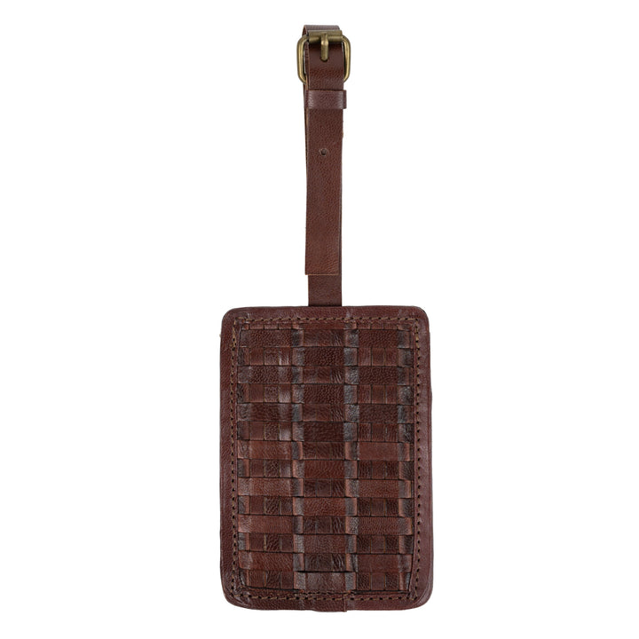 Woven Leather Luggage Tag