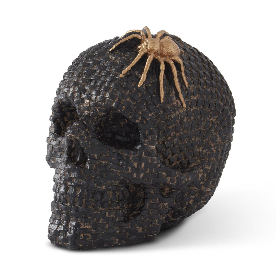 Woven Resin Skull &amp; Spider