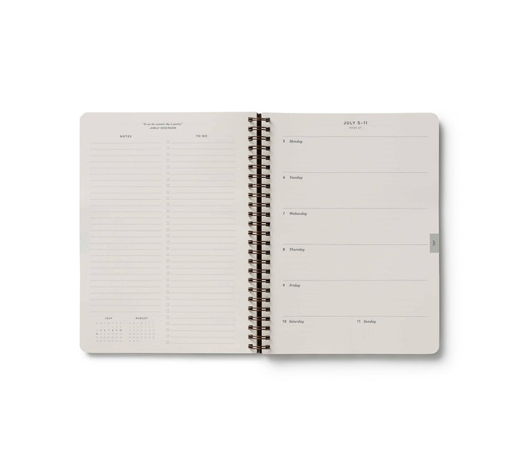 2027 Sage Hydrangea 12-Month Softcover Spiral Planner