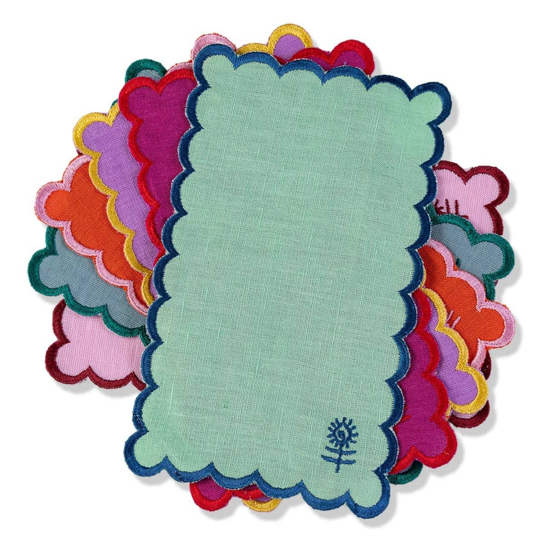 Kaleidoscope Icon Linen Cocktail Napkins, Set of 6