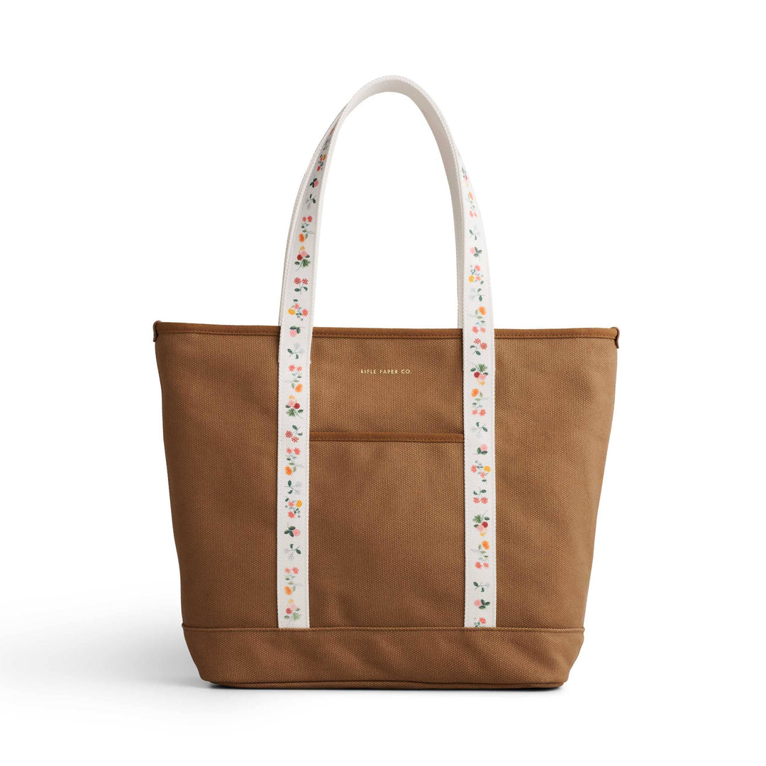 Ditsy Dahlia Canvas Carry All