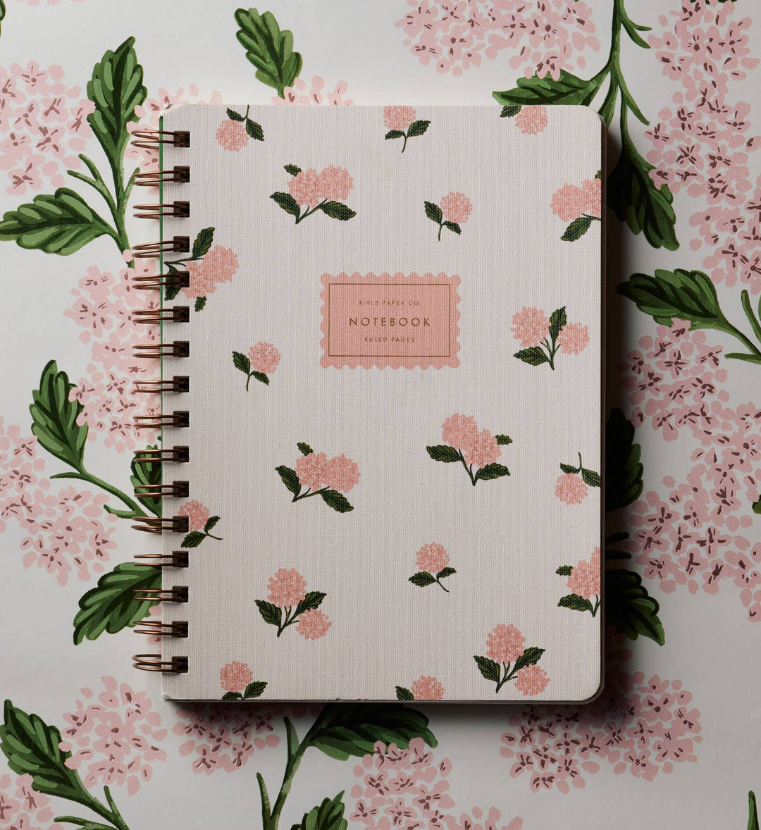Pink Hydrangea Spiral Notebook