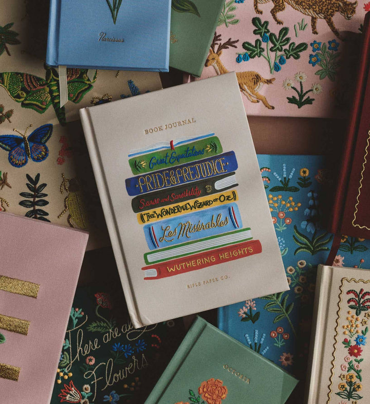 Book Club Embroidered Journal