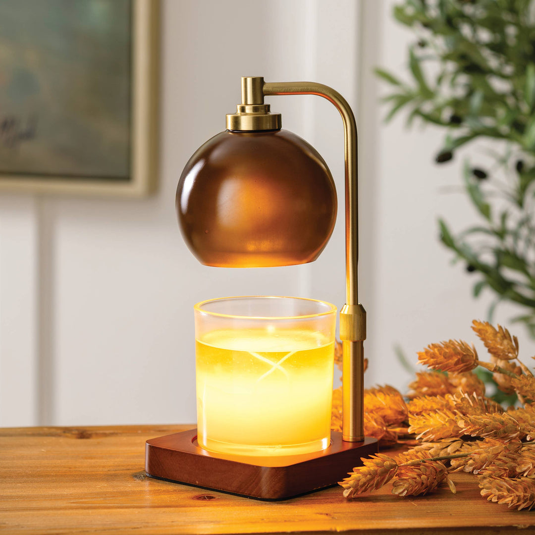 Amber Sphere Candle Warmer Lamp