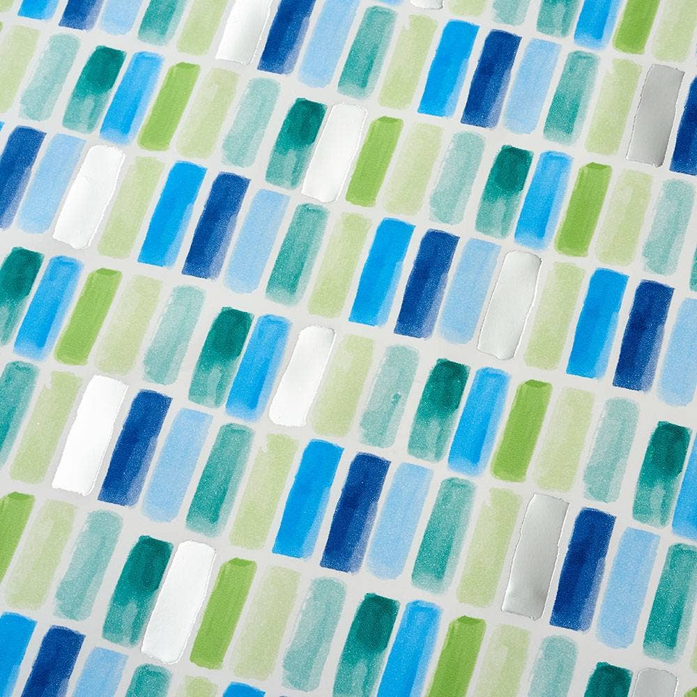 Blue &amp; Green Tile Stone Wrapping Paper