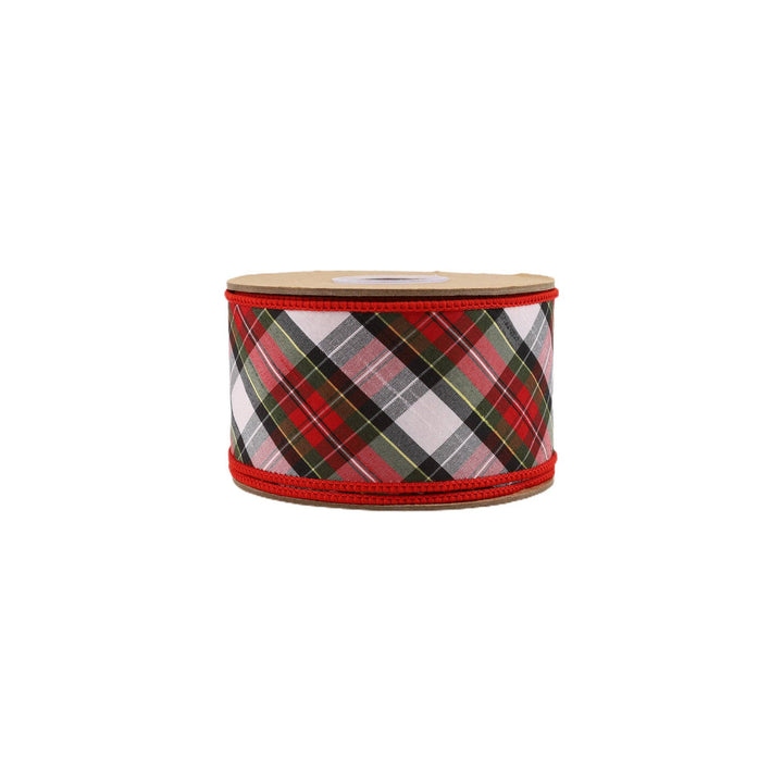 2.5" Wired Plaid Ribbon 5 Yd