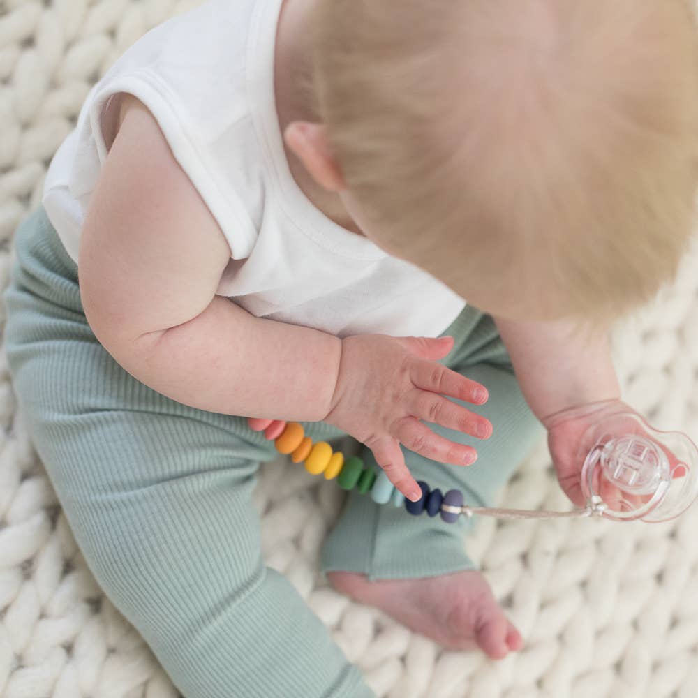 Rainbow Multi Pacifier Clip