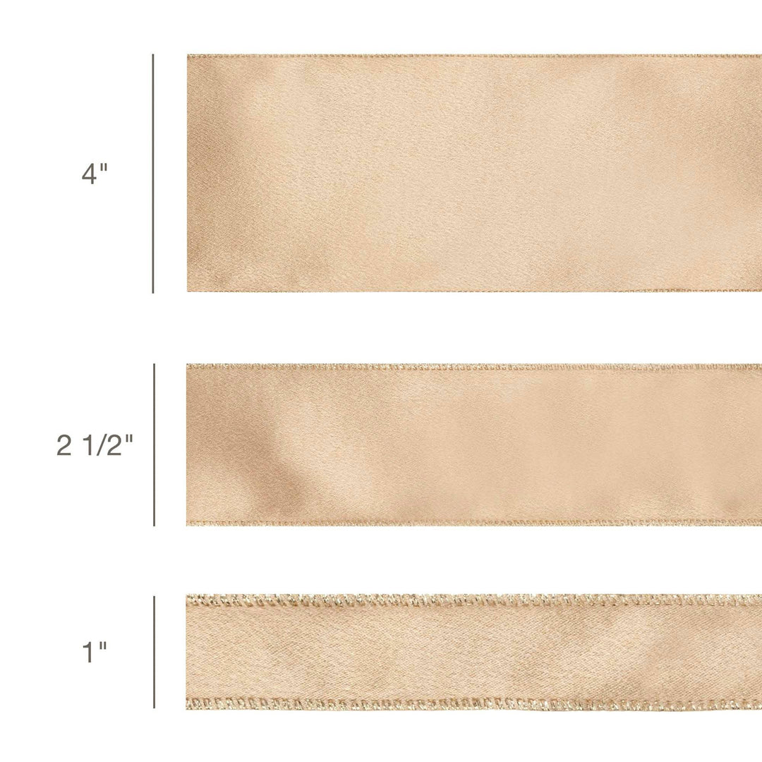 Gold Shimmer Satin Ribbon 10 Yd