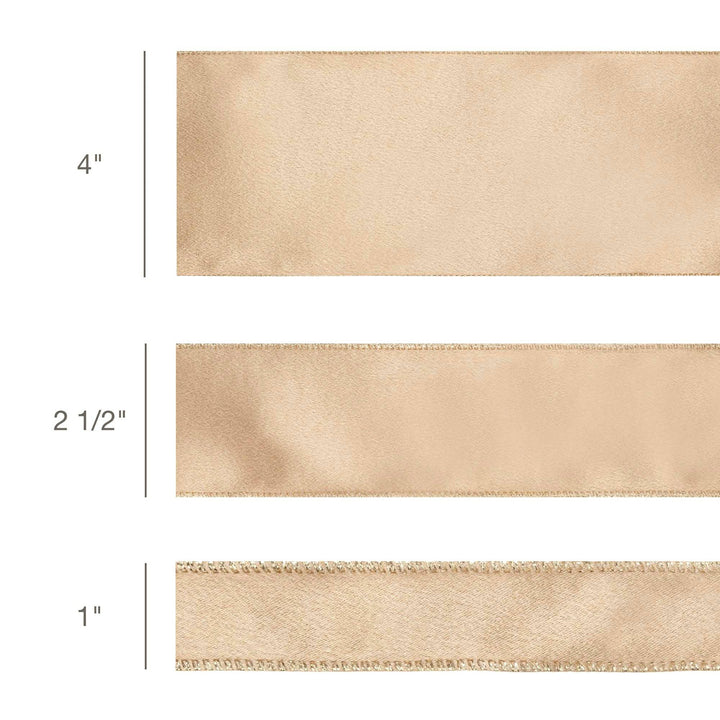Gold Shimmer Satin Ribbon 10 Yd