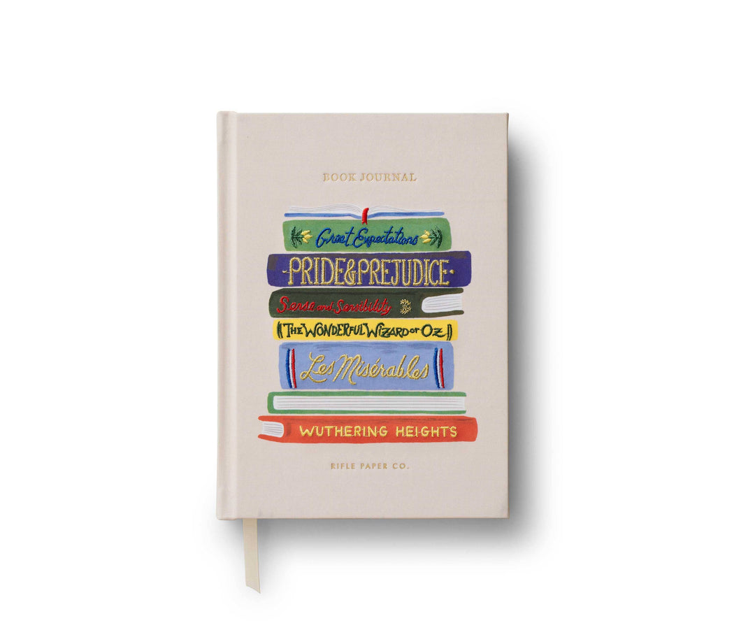 Book Club Embroidered Journal