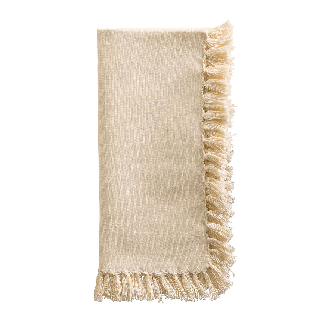 Ecru Fringed Essential Napkin
