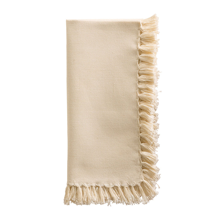 Ecru Fringed Essential Napkin