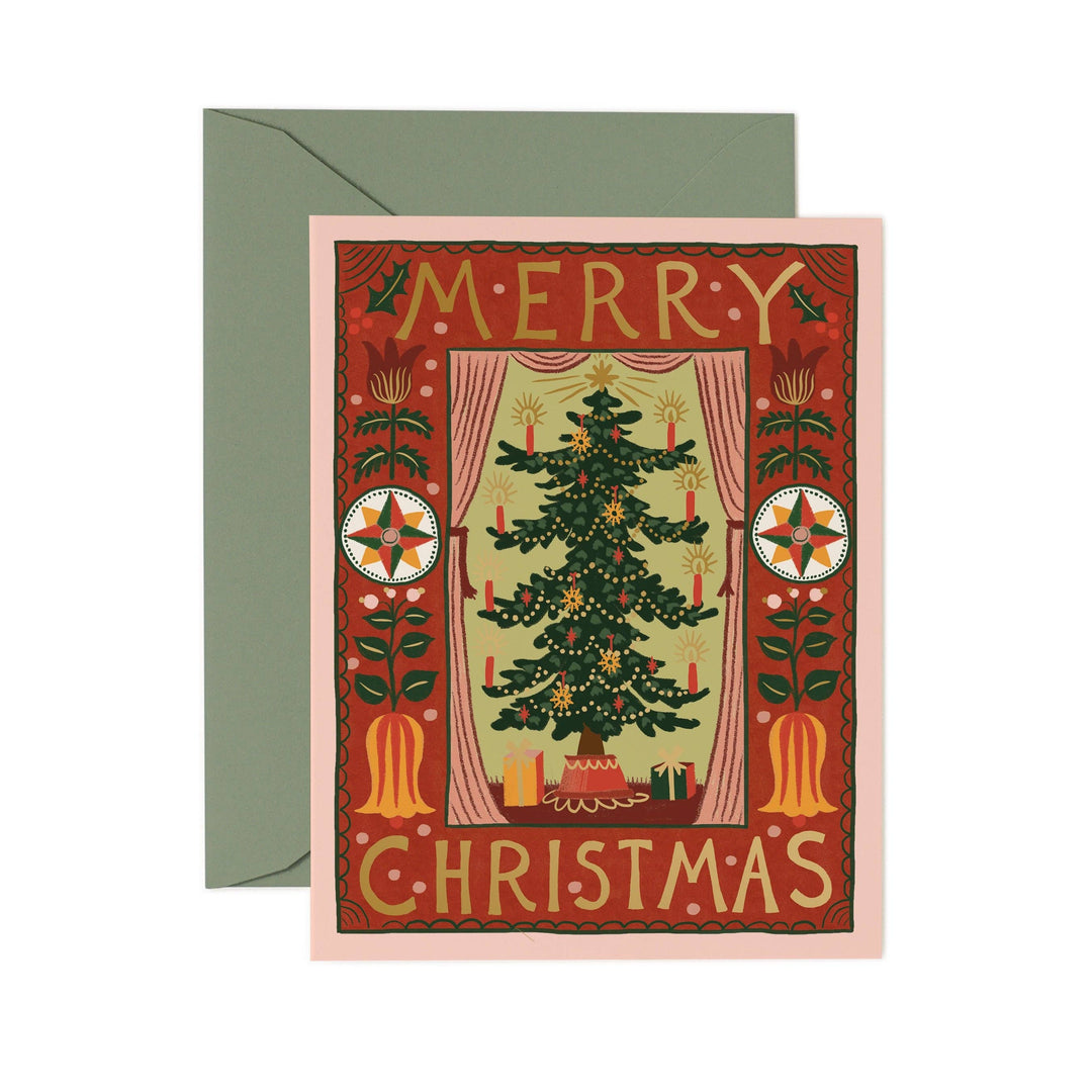 Folk Christmas Tree Card