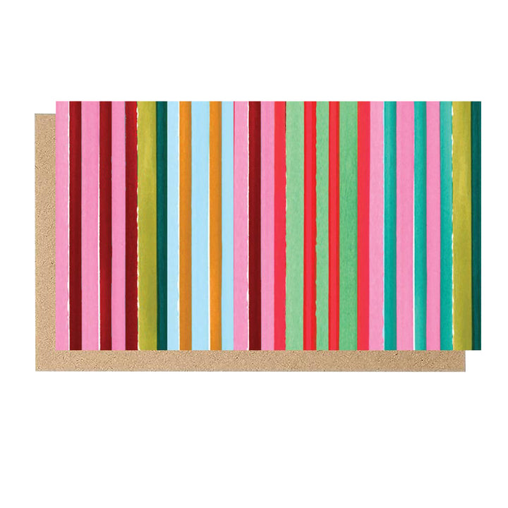Multi Stripe Mini Card, Boxed Set of 6