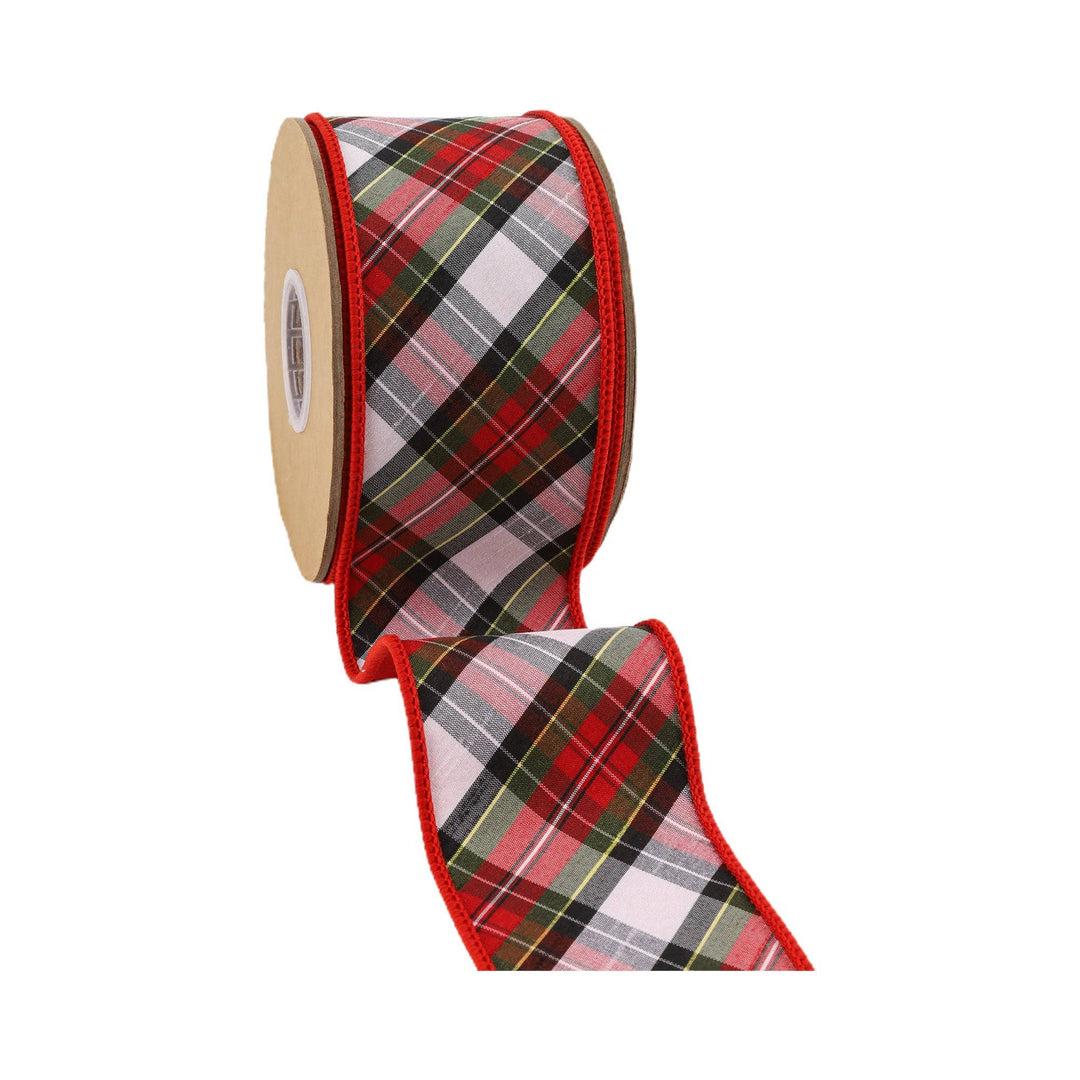 2.5" Wired Plaid Ribbon 5 Yd