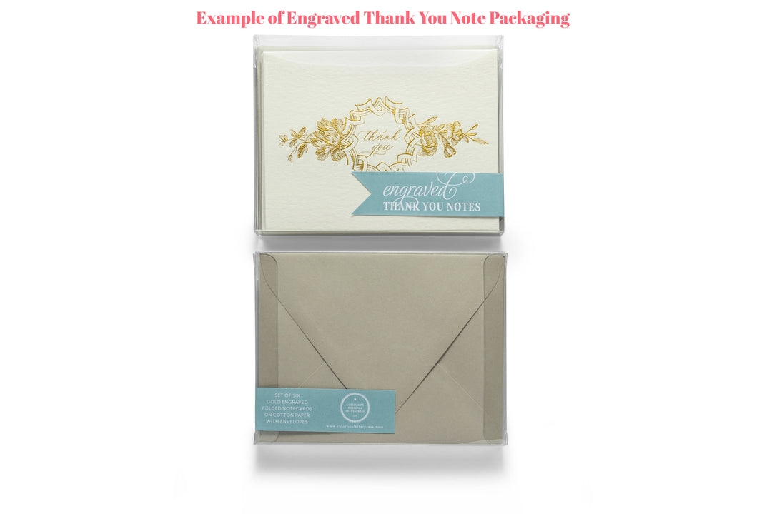 Engraved Star Thank You Notes