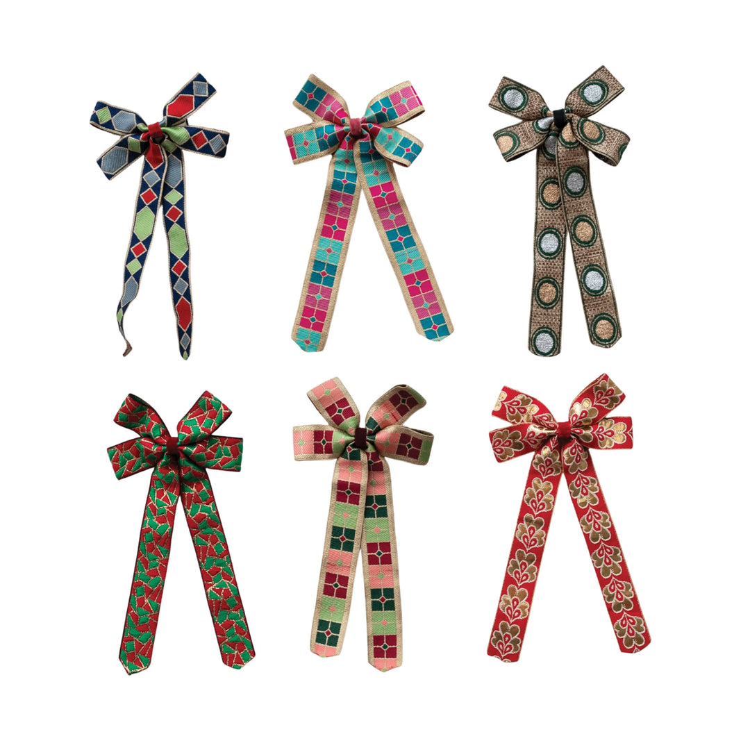 Jacquard Clip-on Bow