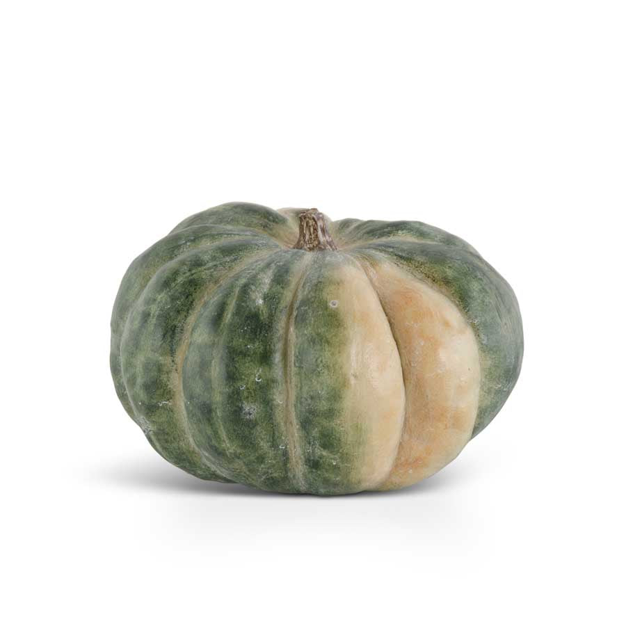 10" Green & Cream Lumpy Pumpkin
