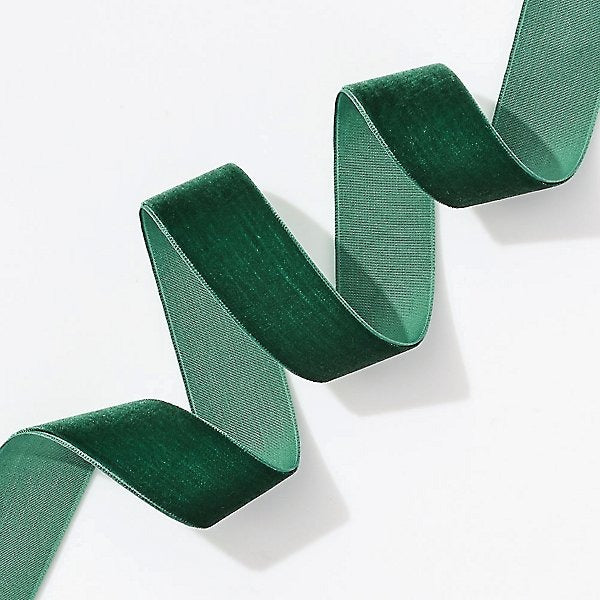 1" Green Velvet Ribbon
