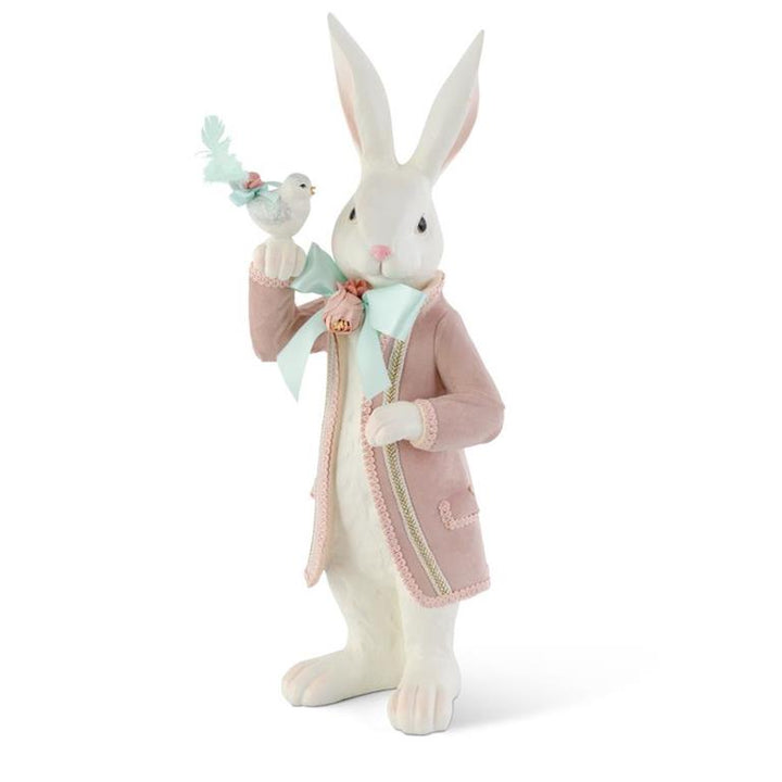 21" Resin Bunny with Bird