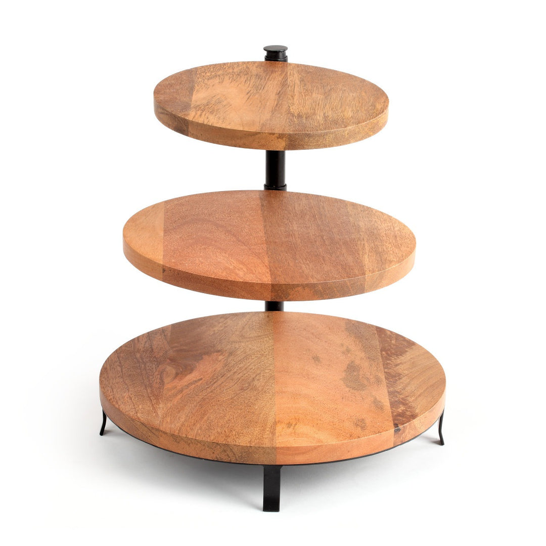3 Tier Wood Serving Stand